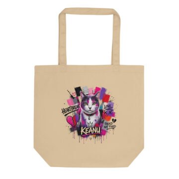 Neon Heartbreak Organic Tote | Eco Cotton Bag | Keanu Organics