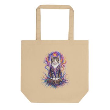 Prismatic Awakening Organic Cotton Tote | Reusable Market Bag | Keanu Organics