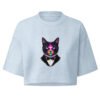 Hypnotic Keanu Garment-Dyed Cropped Tee — light washed denim front