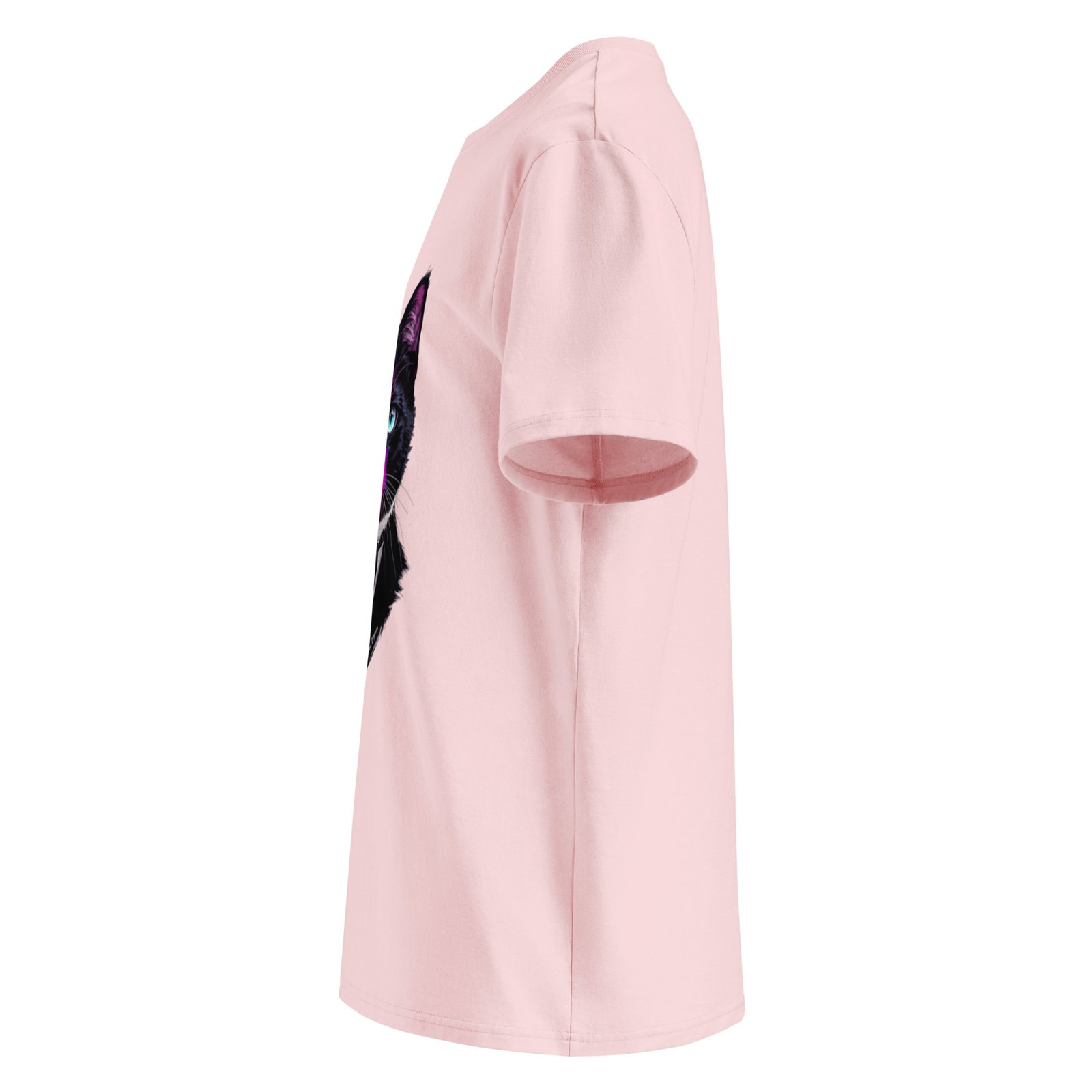 Hypnotic Keanu Unisex Ribbed Neck Tee — cotton pink left