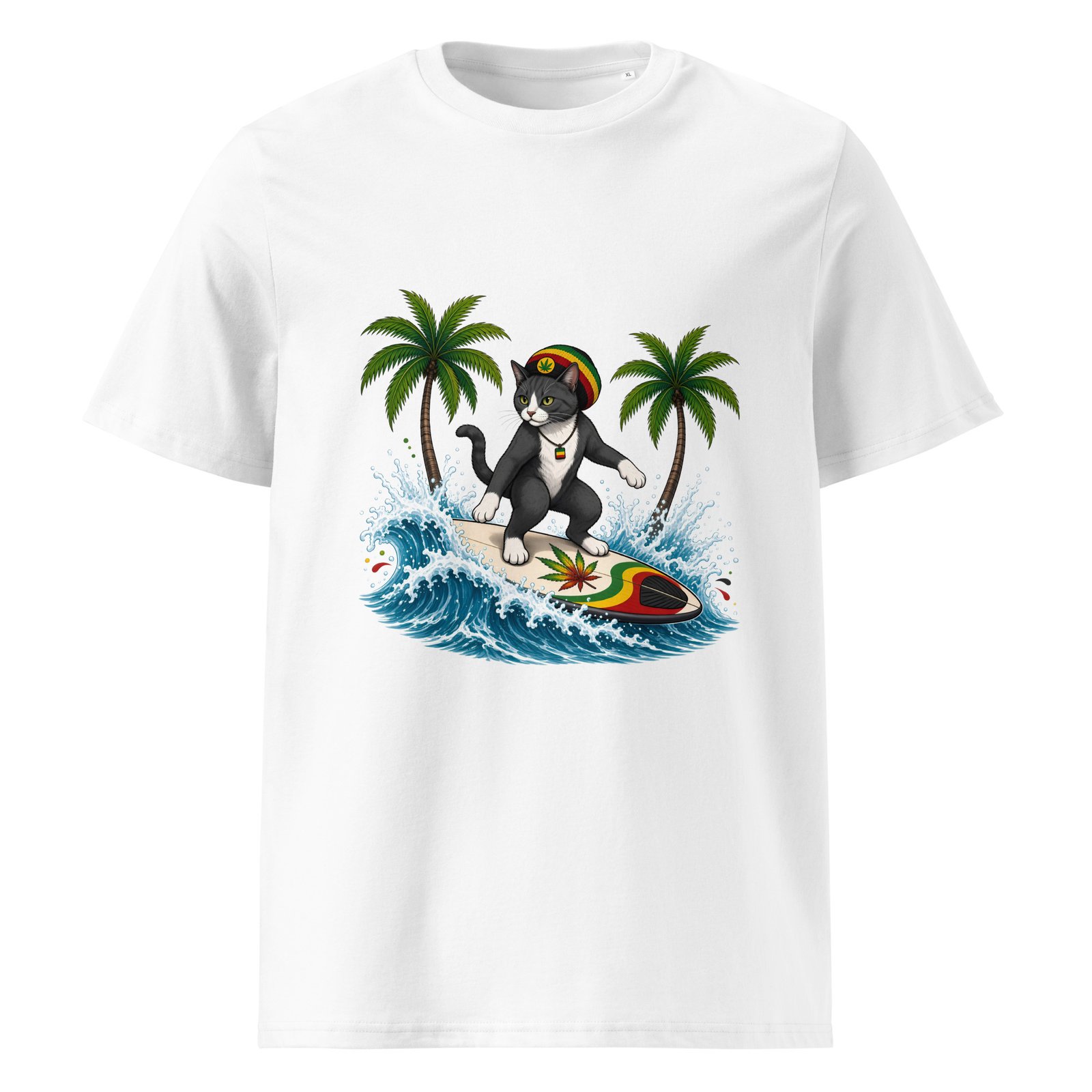 Keanu's Rasta Ride Organic Tee — white front