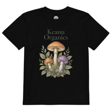 Mystic Mycelium Kids Organic Cotton Tee | Foraged Mushroom Design | Keanu Organics