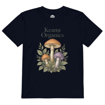 Mystic Mycelium Organic Cotton Tee (DTFlex Print) | Foraged Mushroom Design | Keanu Organics