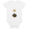Lotus Paw Baby Bodysuit — white front
