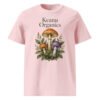 Mystic Mycelium Cotton Organic Mushroom Tee — cotton pink front