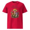 Mystic Mycelium Cotton Organic Mushroom Tee — red front