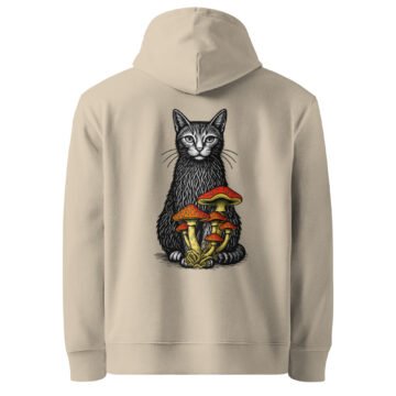 Noble Cat Essential Organic Hoodie — desert dust back