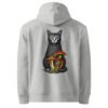 Noble Cat Essential Organic Hoodie — heather grey back