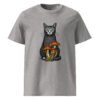 Noble Cat Organic Cotton Tee — heather grey front