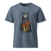 Noble Cat Garment Dyed Vintage Tee — deep teal front