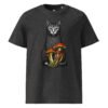 Noble Cat Organic Cotton Tee — dark heather grey front