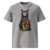 Noble Cat Organic Cotton Tee — heather grey front