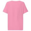 Noble Cat Women's Organic Ribbed Neck Tee — bubble pink back