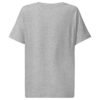 Noble Cat Women's Organic Ribbed Neck Tee — heather grey back