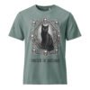 Patience & Poison Vintage Black Cat T-shirt — green bay front