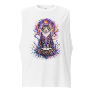 Prismatic Awakening Unisex Muscle Shirt — white front