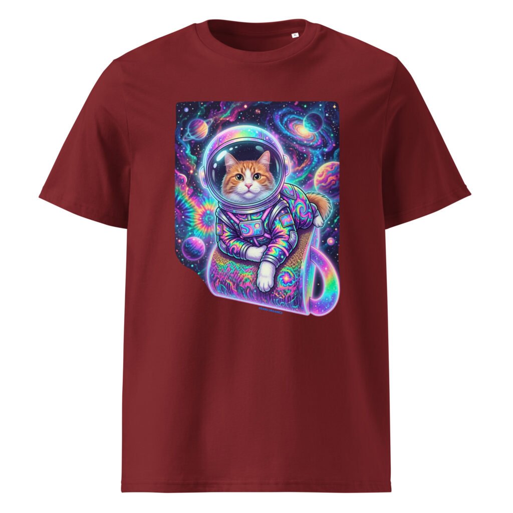 Puddynaut 2.0 Organic Cotton Tee — burgundy front
