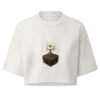 Rooted Lotus Garment-Dyed Cropped Tee — vintage white front
