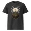 Rooted Lotus Organic Cotton Tee — dark heather grey front