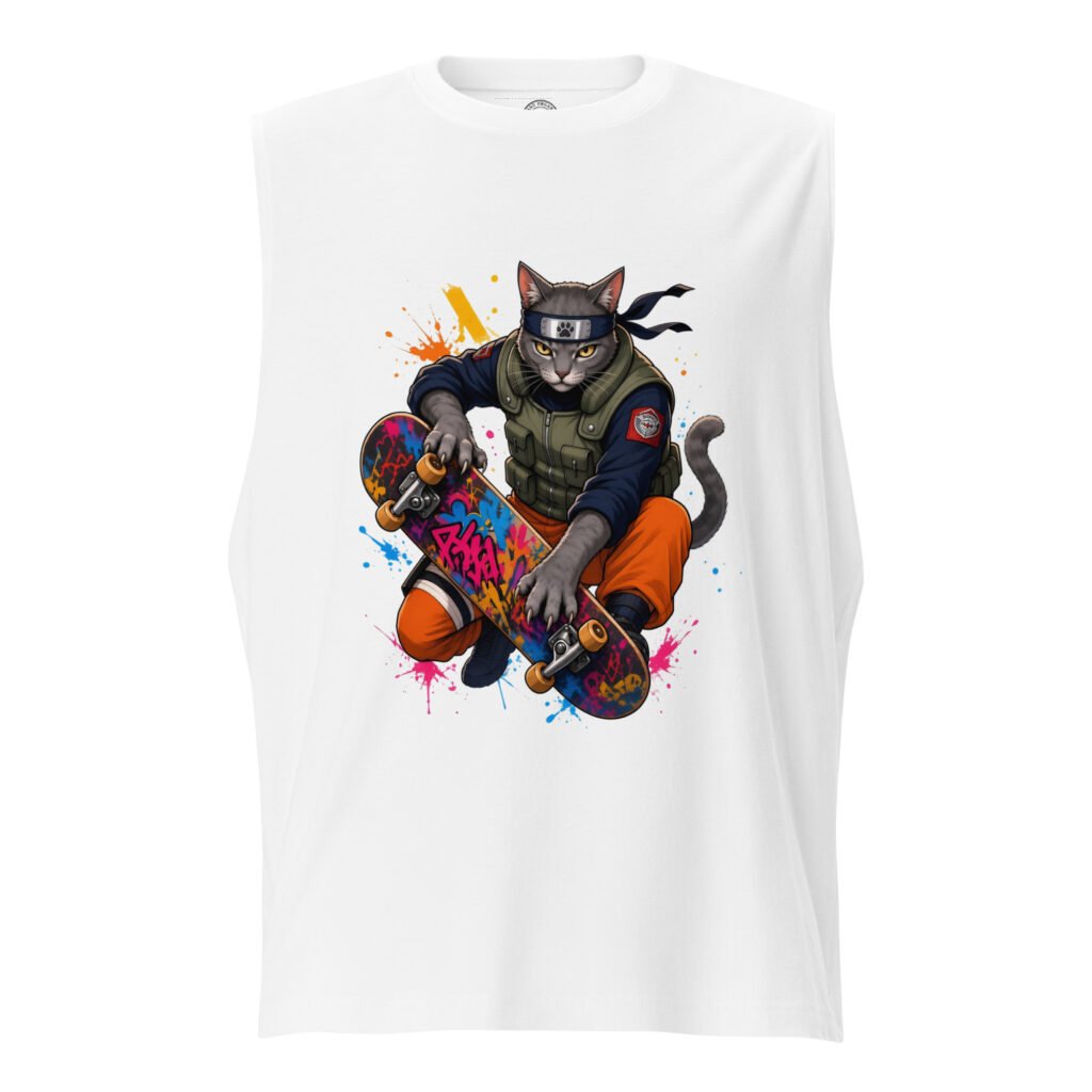 Shonen Keanu Unisex Muscle Shirt — white front