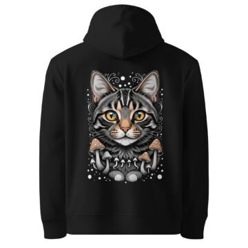 Mushroom Tabby Cruiser Hoodie | Organic Heavyweight Cat Hoodie | Keanu Organics