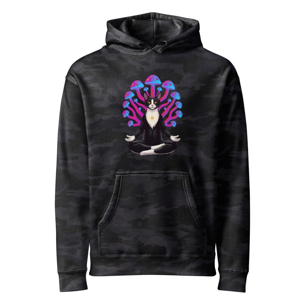Keanu the Alchemist Unisex Heavyweight Hooded Sweatshirt | Mystic Cat Hoodie | Keanu Organics