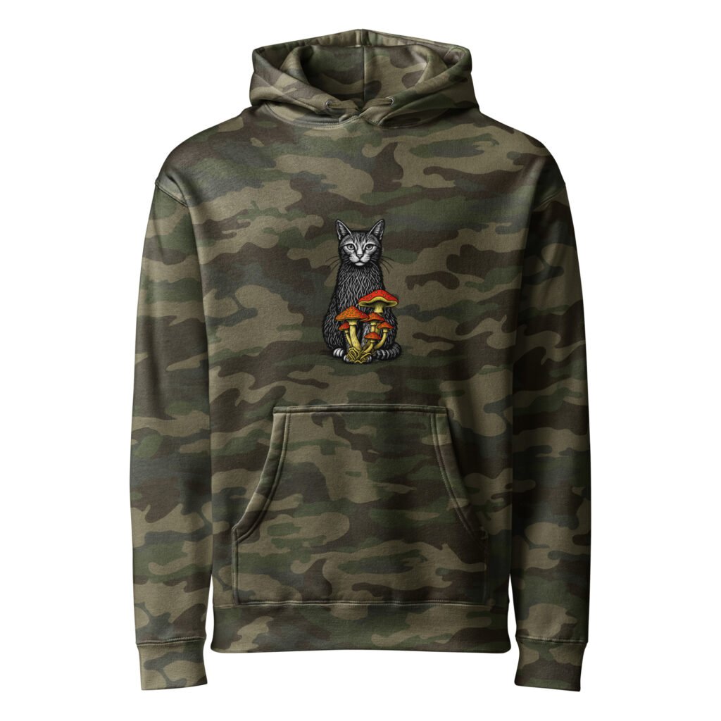 Noble Cat Unisex Heavyweight Hooded Sweatshirt | Cat Art Hoodie | Keanu Organics