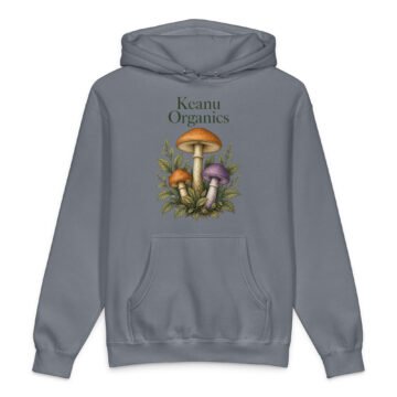 Mystic Mycelium Hoodie | Heavyweight Fleece Mushroom Foraging Hoodie – Keanu Organics