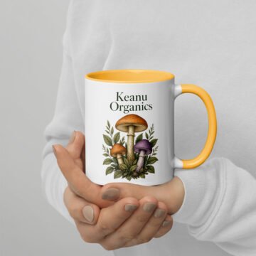 Mystic Mycelium Color-Pop Mug | Foraged Mushroom Design | Keanu Organics