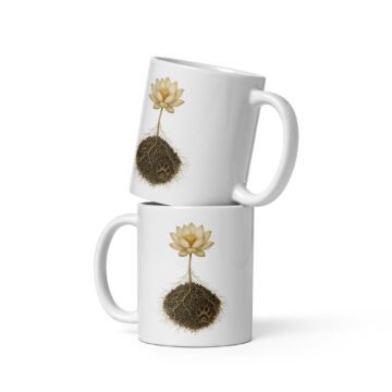Lotus Paw Ceramic Mug | Botanical Cat Lover Mug | Keanu Organics