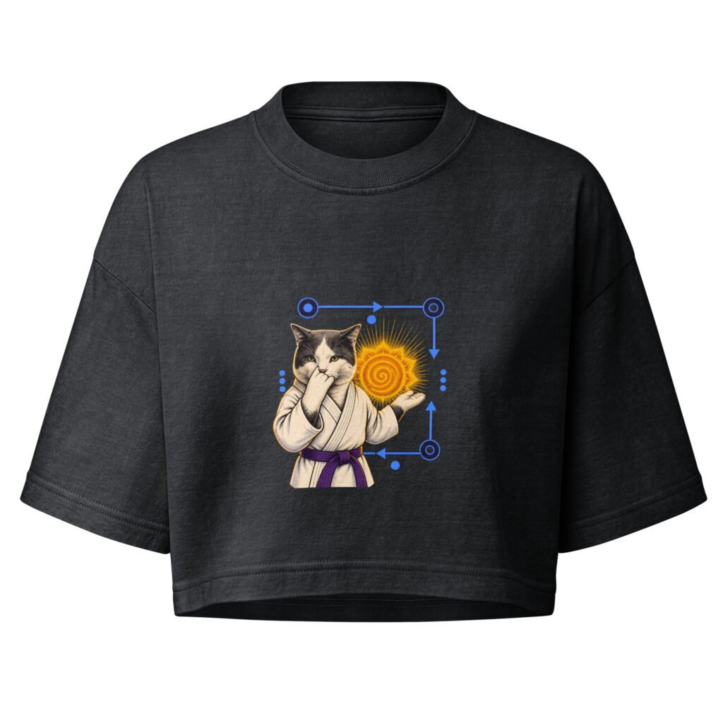 Keanu's Breathwork Women’s garment dye cropped tee