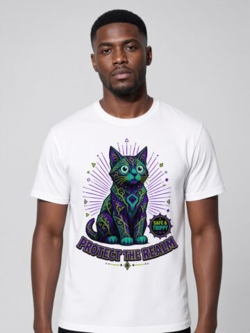 Realm Guardian Organic Cotton Tee — White M2 hero
