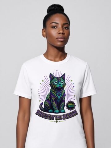 Realm Guardian Organic Cotton Tee — White W2 hero