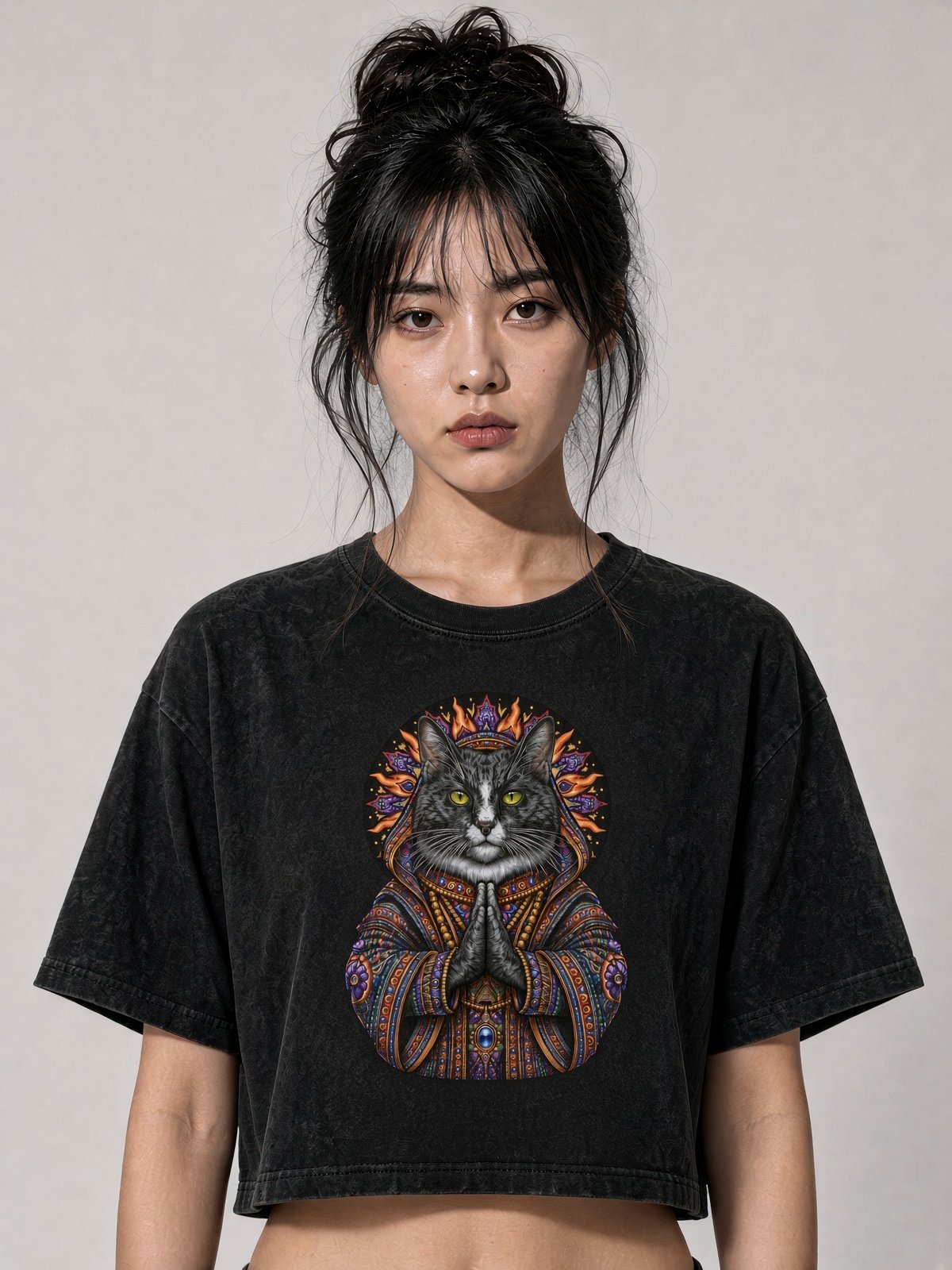 Mahavatar Keanu Blessing Crop Tee image 1
