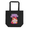 Puddy Tat Organic Cotton Tote — black back | Keanu Organics