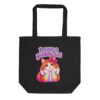 Puddy Tat Organic Cotton Tote — black front | Keanu Organics