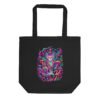 Mushroom Guardian organic cotton tote front black