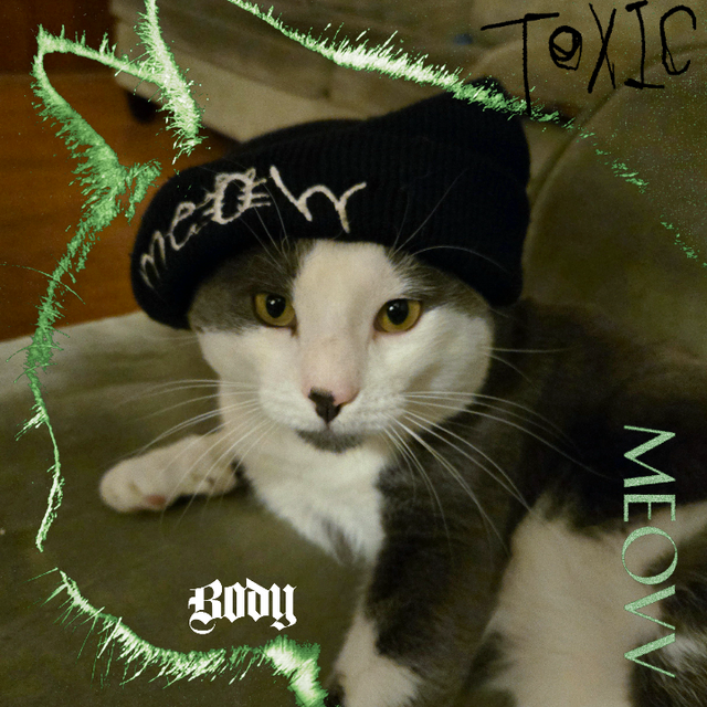 Keanu meow beanie styled as a MEOVV anniversary edit