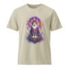 Prismatic Awakening — Garment-Dyed Cotton Cosmic Cat Tee — Garment-Dyed Stone — front