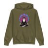 Mushroom Meditation Heavyweight Hoodie army front