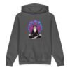 Mushroom Meditation Heavyweight Hoodie charcoal solid front