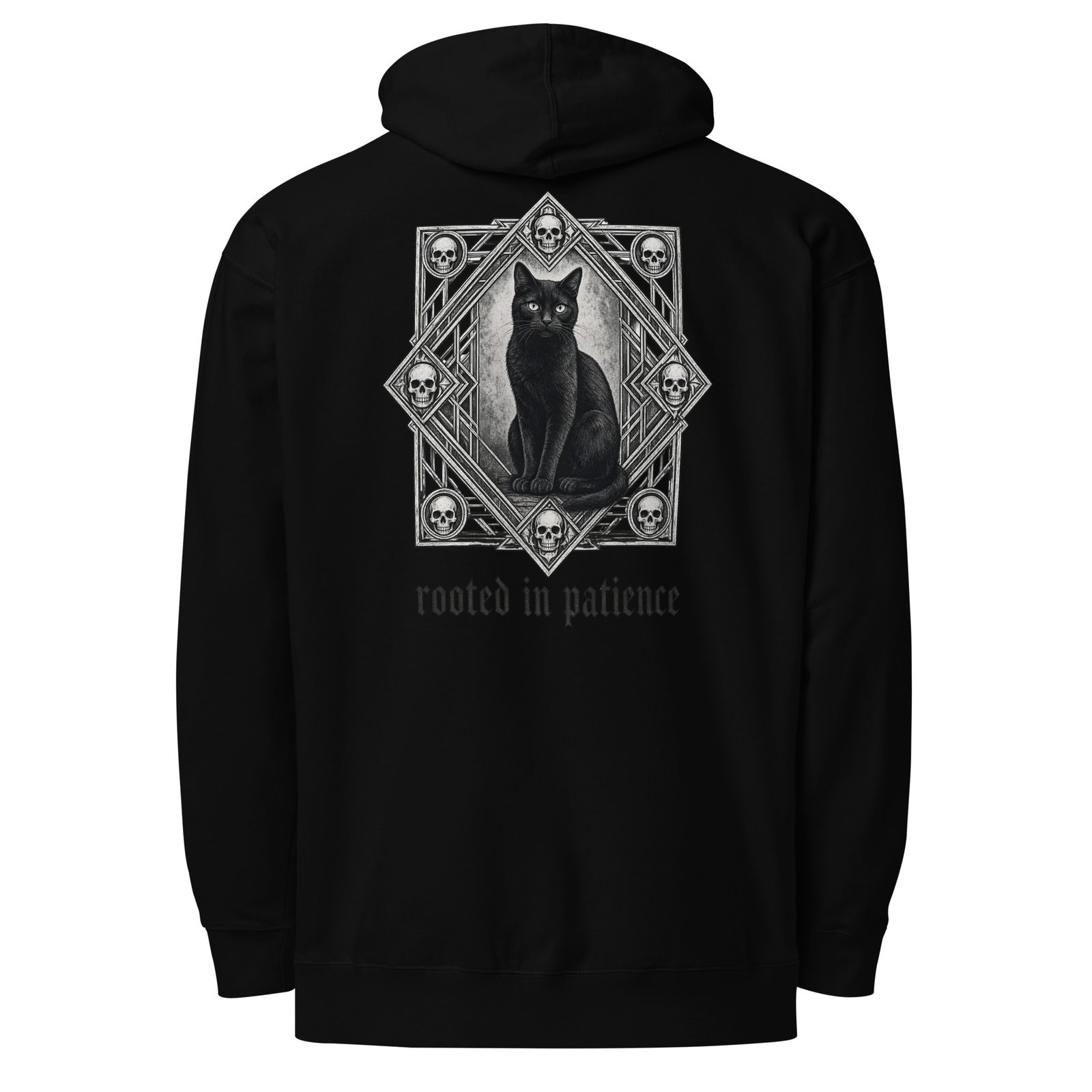 Patience & Poison Midweight Hoodie black back