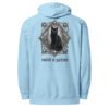 Patience & Poison Midweight Hoodie blue back