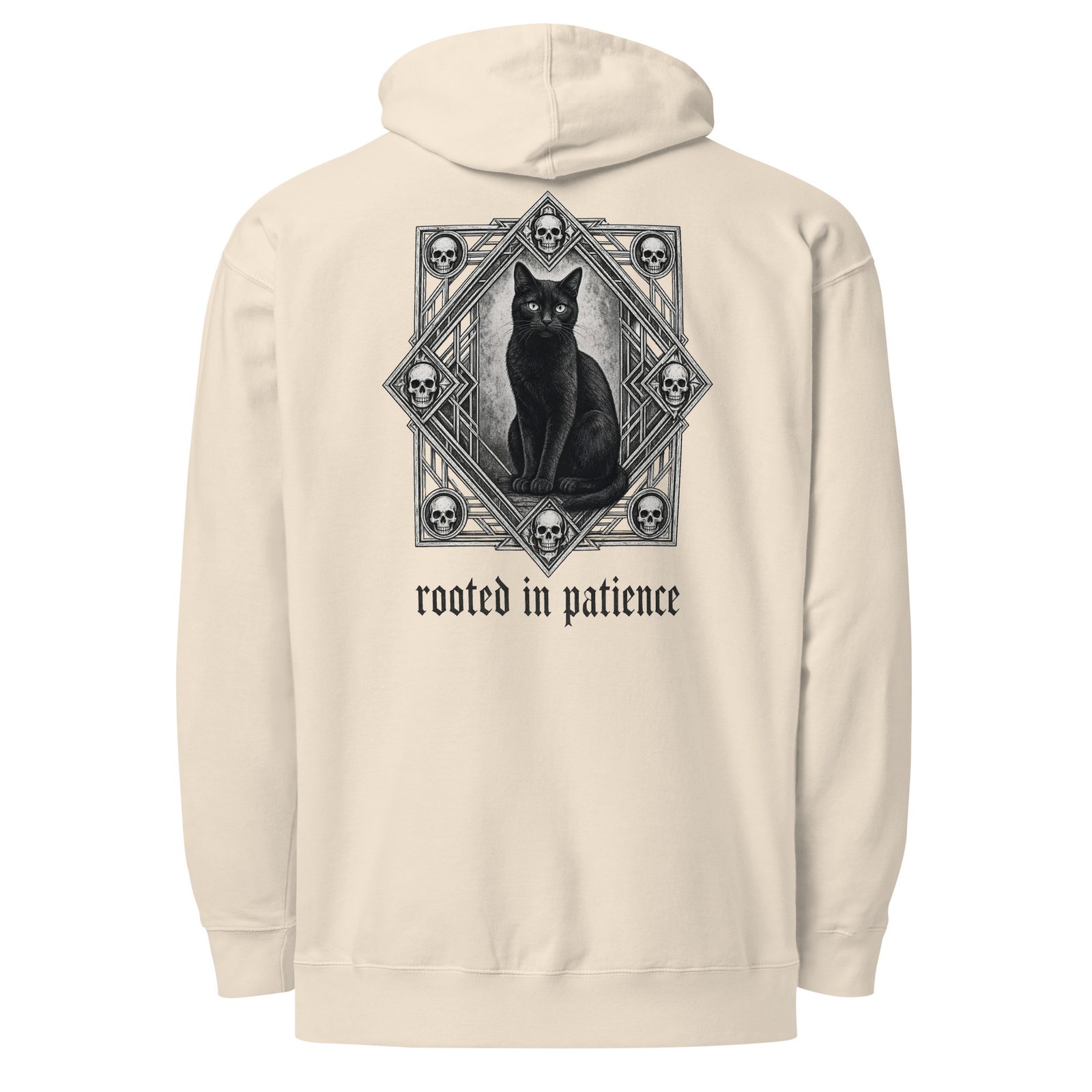 Patience & Poison Midweight Hoodie bone back