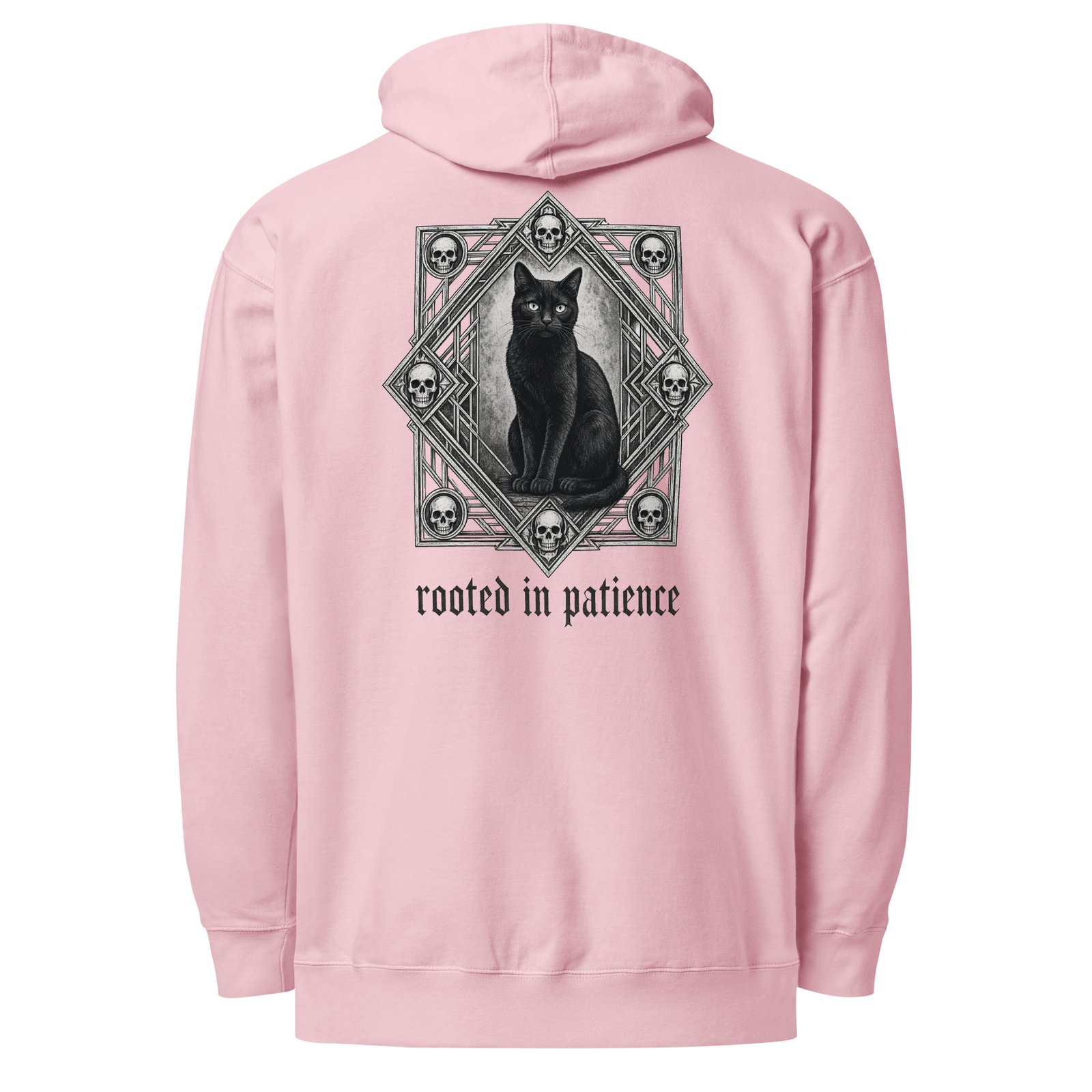 Patience & Poison Midweight Hoodie pink back