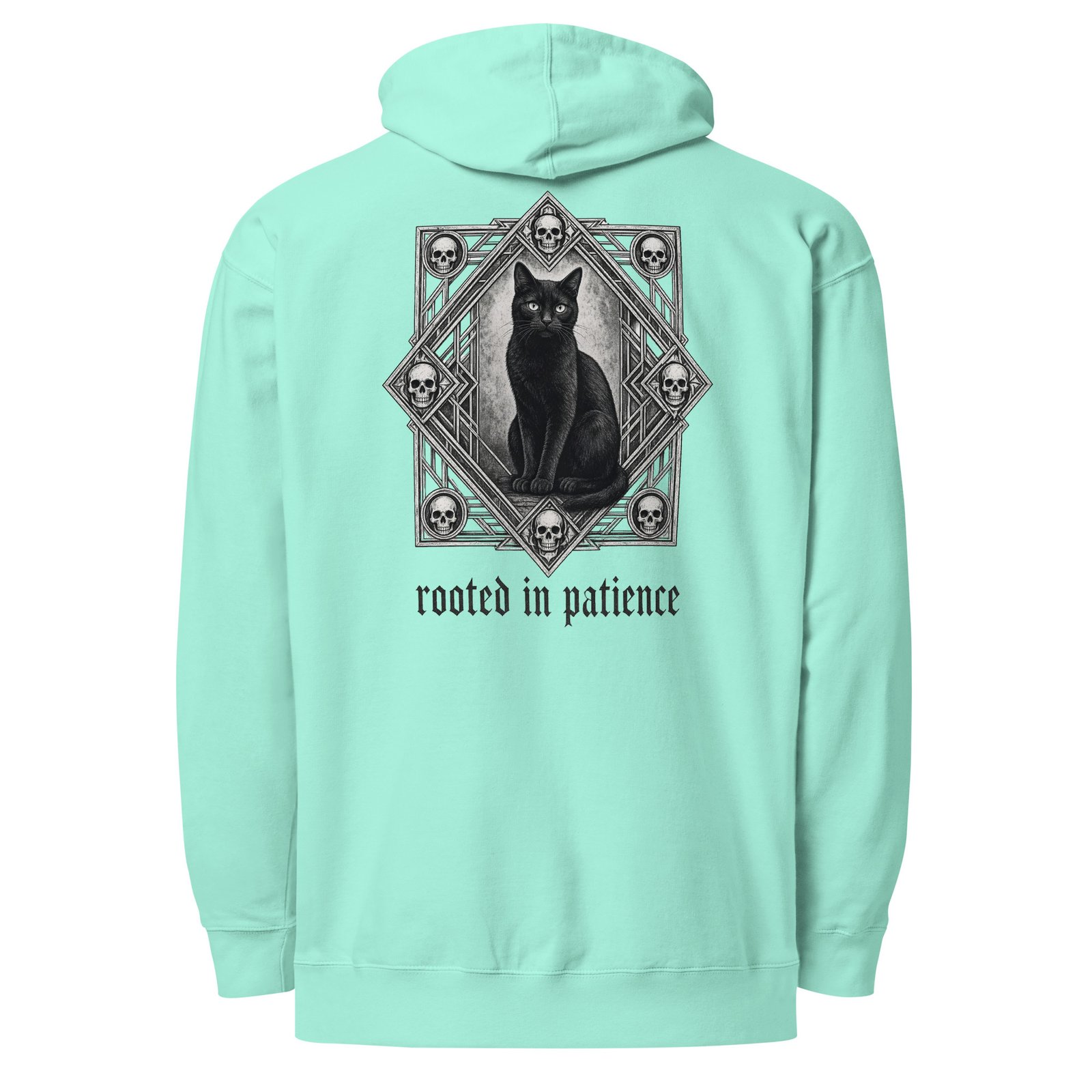 Patience & Poison Midweight Hoodie mint back