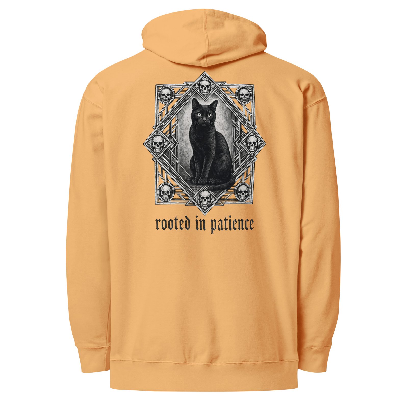 Patience & Poison Midweight Hoodie peach back