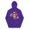 Neon Heartbreak — Cotton-Face Fleece Midweight Psychedelic Cat Hoodie — back