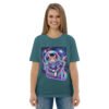 Puddynaut 2.0 — Organic Cotton Cosmic Cat Tee — Stargazer — front