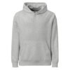 Flow State unisex organic mid-weight hoodie front heather grey
